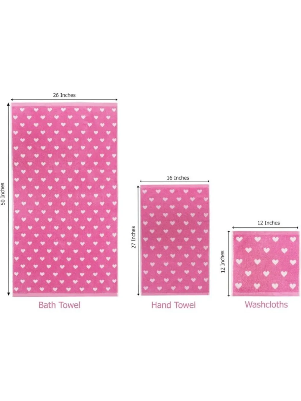 6-Piece Kids Towel Set - Soft 100% Cotton Jacquard Bath Towels for Fun Bathrooms